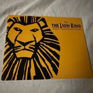 Disney The Lion King Broadway Award Winning Musical Program Book Souvenir